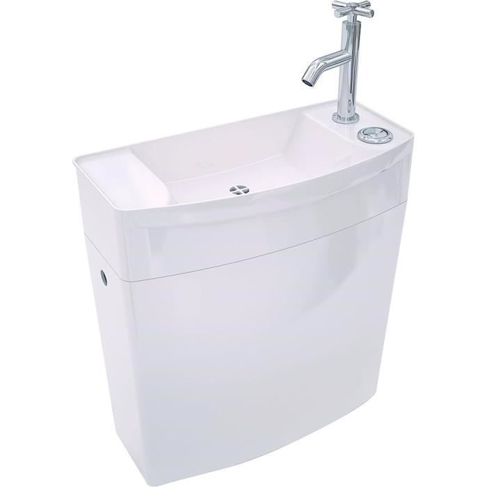 Réservoir Iseo combiné lave-mains intégré Wirquin 50720090, blanc