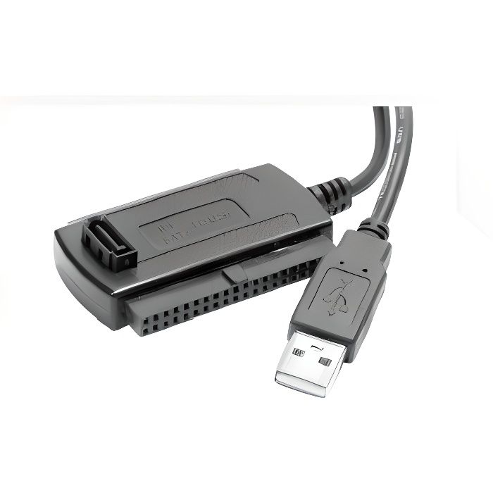 Adaptateur USB vers IDE+SATA USB2.0 - Achat / Vente câble e-sata