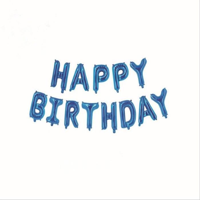 Bannière Gonflable "Joyeux Anniversaire" 16 Pouces - Décoration Fête Auto-gonflante, Multicolore