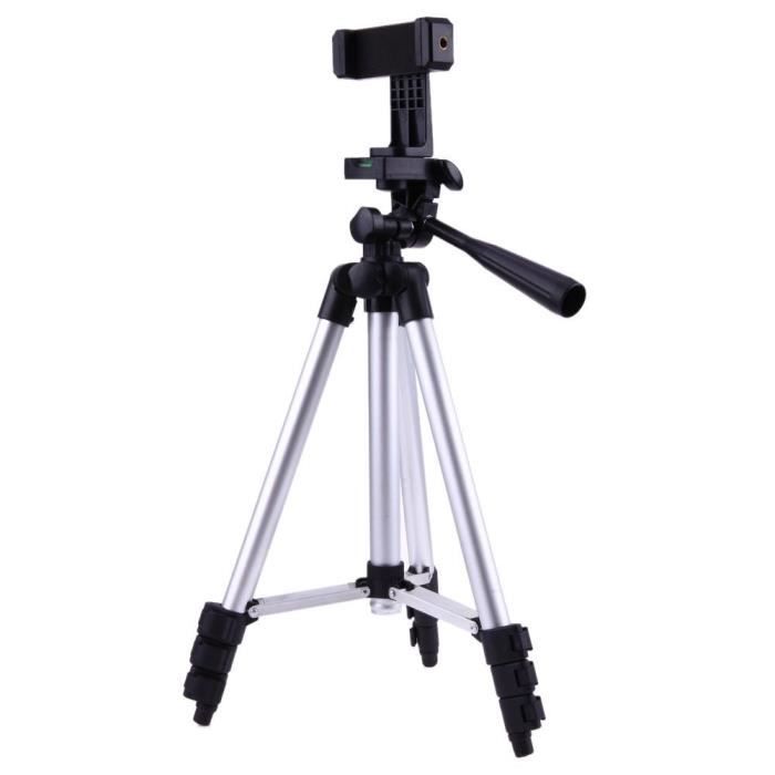 Trépied photo,Support de trépied de caméra pliable professionnel avec 1-4 -vis 360 degrés stabilisateur tête fluide en aluminium #A