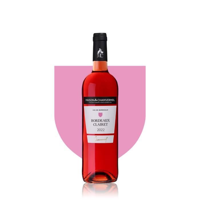 Vin AOC Bordeaux Clairet 2021 - carton de 12 bouteilles - Maison Chamvermeil