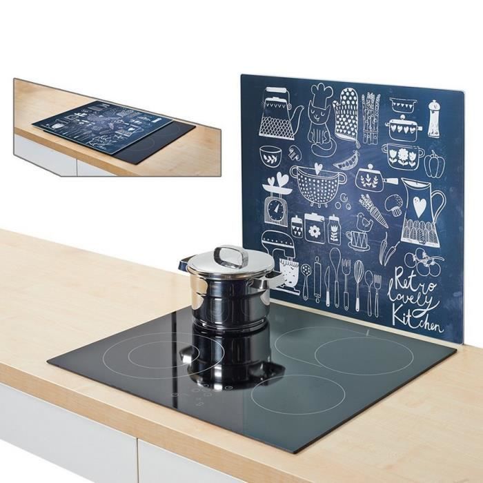 Crédence de cuisine en verre ardoise Lovely Kitchen Zeller 56 x 50 cm