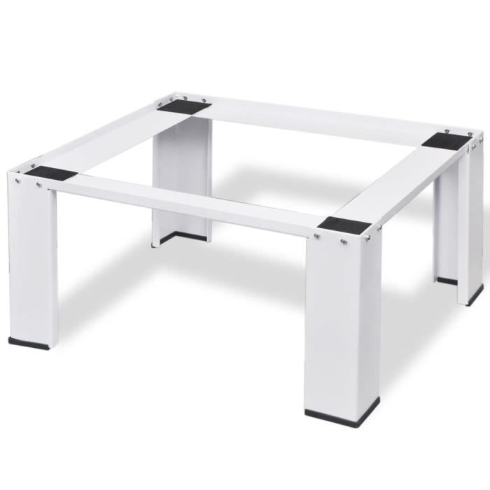 Socle pour machine à laver Socle Lave Linge Base de Sèche-linge Blanc