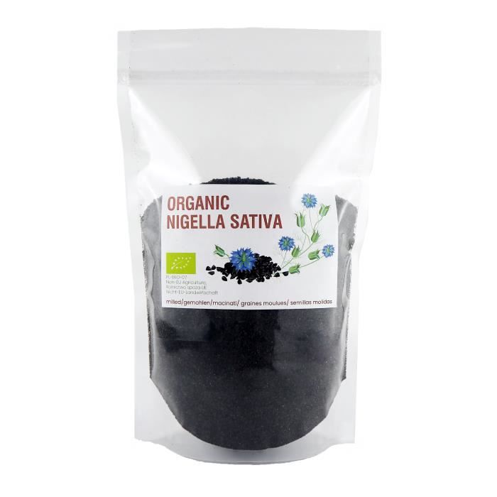 BIO Nigella sativa, Graines de Nigelle biologique moulues , Cumin noir moulu 1KG
