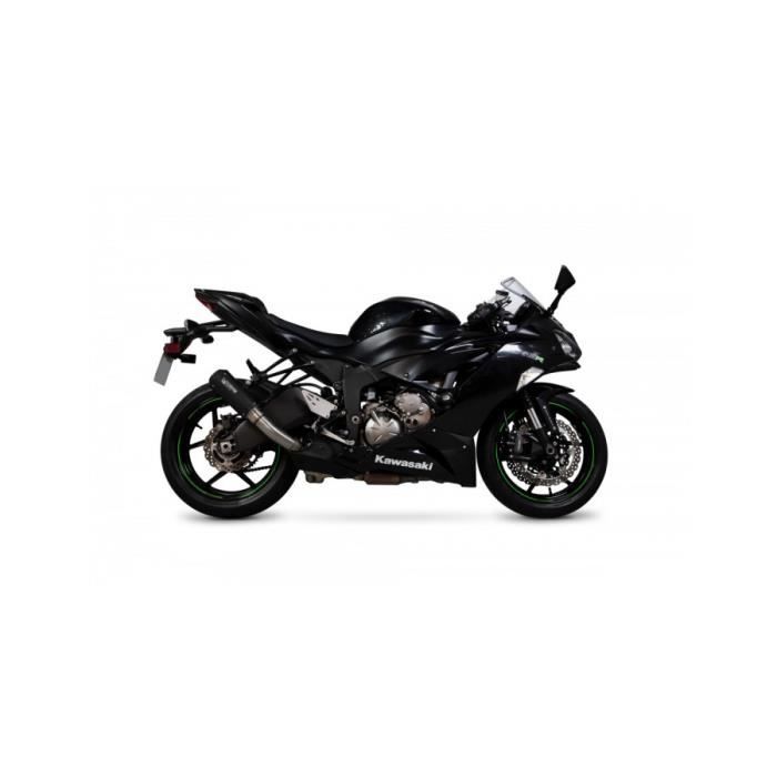 Silencieux SCORPION Red Power céramique noir/casquette noir ABS Kawasaki Ninja ZX-6R