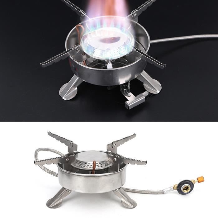 EBTOOLS brûleur extérieur BRS-10 brûleur de cuisinière à gaz coupe-vent portable extérieur pliable pour l'escalade de camping