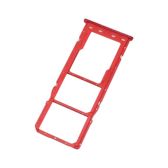 Tiroir carte sim Galaxy A10 2x Nano Sim et microSD rouge