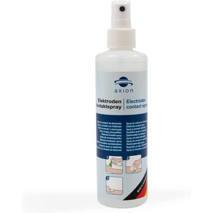 Axion - Spray de contact pour électrodes et de nettoyage de la peau - Améliore la transmission des impulsions d'électrostimulatio...