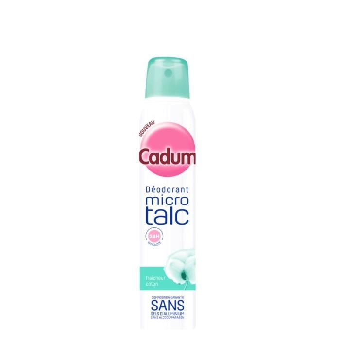 CADUM Déodorant femme microtalc Fraîcheur coton - 200 ml