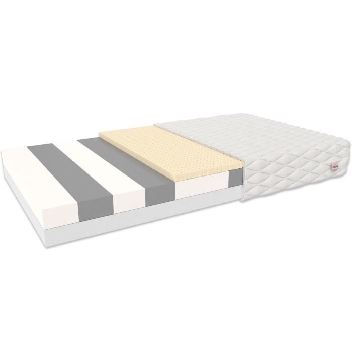 Matelas mousse / latex 90x200 cm -BITONTO- - Épaisseur 15 CM - PREMIUM qualité !