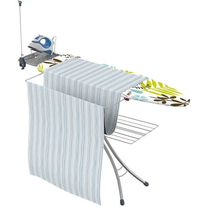 Gimi Advance 100 Table à Repasser avec Support Amovible en métal Gris 144 x 56,5 x 90 cm