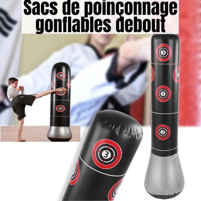 Sac de Boxe Gonflable Sac de Frappe autoportant 145cm Exercice de Fitness pour Enfants Adulte-BEL13