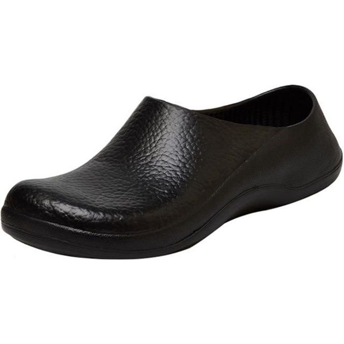 Chaussures de Sécurité pour Homme Femme Respirant Chaussures de Travail Légère Sabots de Cuisine Confortable - Noir, CN 40 / EU 39