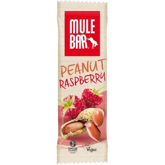 Barre Mulebar Vegan 40g : Cacahuète - Framboise