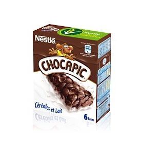 Barres céréales choco/lait 6 x 25 g CHOCAPIC