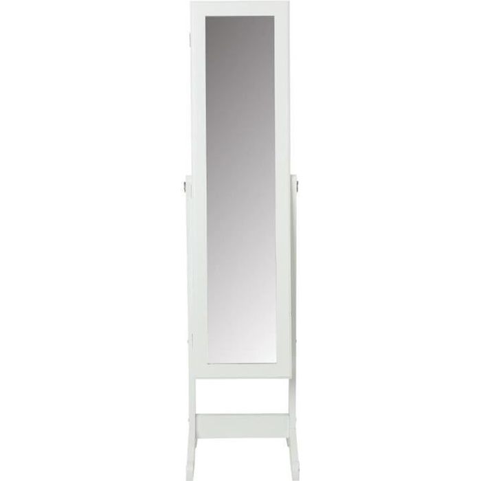 Armoire à Bijoux -Miroir- 145cm Blanc