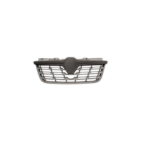 Grille de calandre supérieure pour RENAULT MASTER III phase 2 depuis 06/2014, noire/argentée, Neuve.