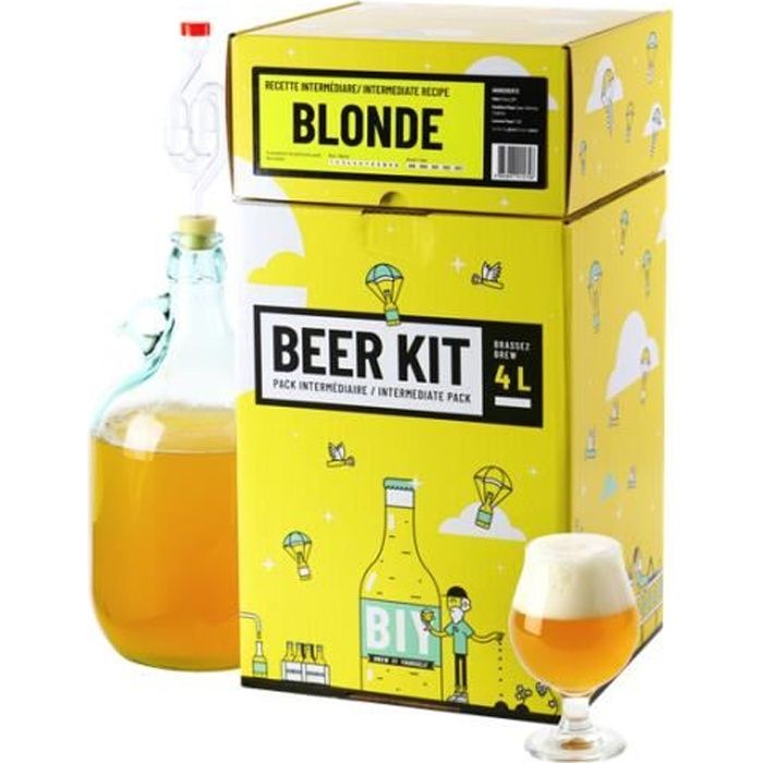 Kit de brassage niveau Intermédiaire style bière Blonde - Idée