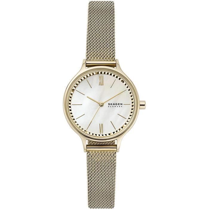 Skagen - Montre Femmes - Quartz Analogique - Bracelet Acier inoxydable Doré - SKW2907