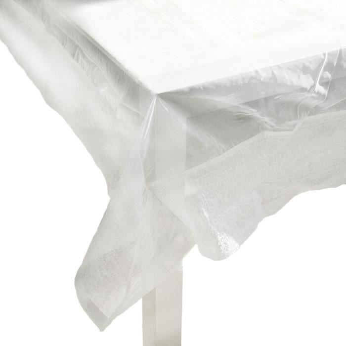 Nappe ORGANZA FROISSÉE (150x150cm) Blanc Moyen
