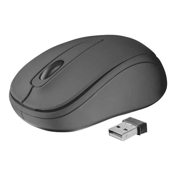 Trust Ziva Souris droitiers et gauchers optique 3 boutons sans fil récepteur sans fil USB-21509