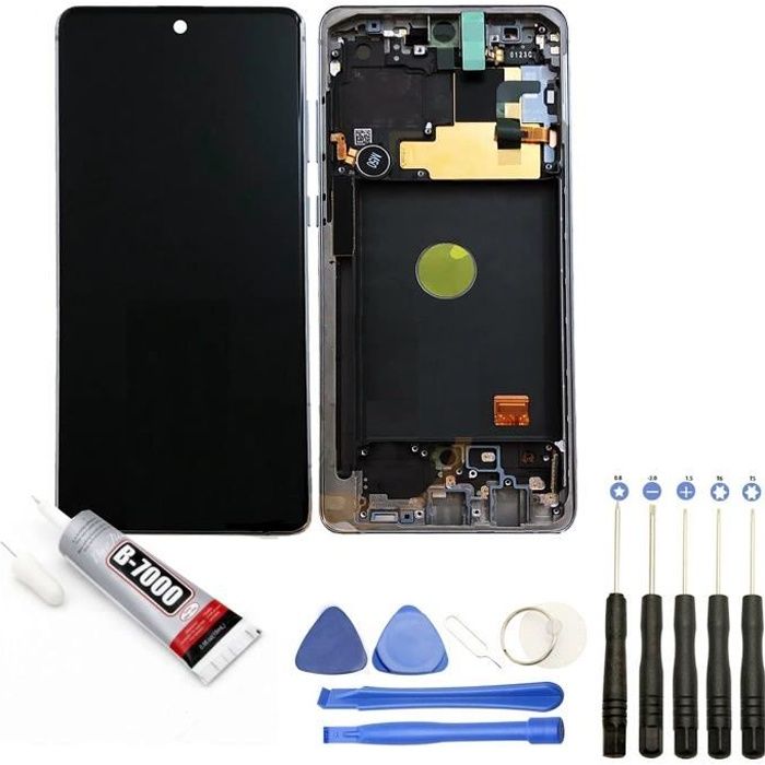 Vitre tactile+Ecran LCD sur châssis compatible avec Samsung Galaxy Note 10 lite SM-N770F GH82-22055B 6.7\