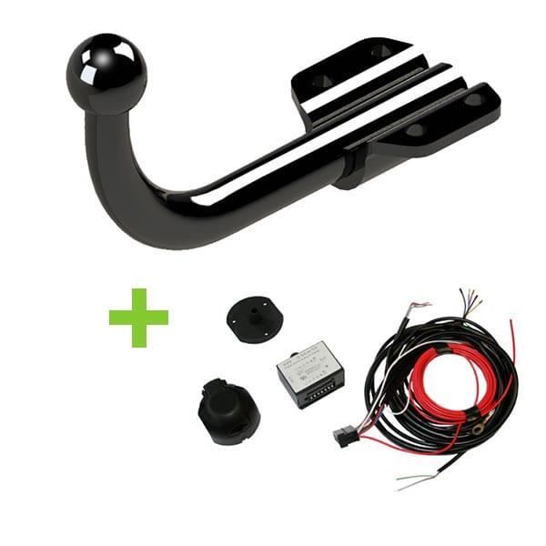 Attelage WABB démontable avec outils + faisceau universel 7 broches pour Volkswagen Golf VI 3 portes Pack attelage RDAO-faisceau