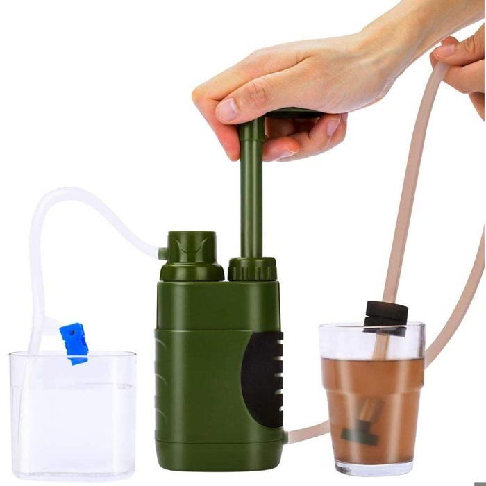 Meilleurs prix pour Filtre à Eau Portable 5000 L pour Camping, Élimine les Virus et Bactéries de 001 Micron, Sac de Rangement Inclus