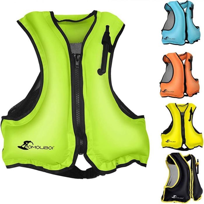 Meilleurs prix pour Gilets de sauvetage pour adultes et enfants, gilet de sauvetage gonflable portable, gilet de sauvetage pour kayak, pagaie, pêche,