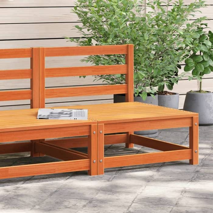 SALE 2025Sofa canapé de patio/Canapé de jardin sans accoudoirs - cire marron - Bois de pin massif - 70x70x67 cm924 Kg 2132