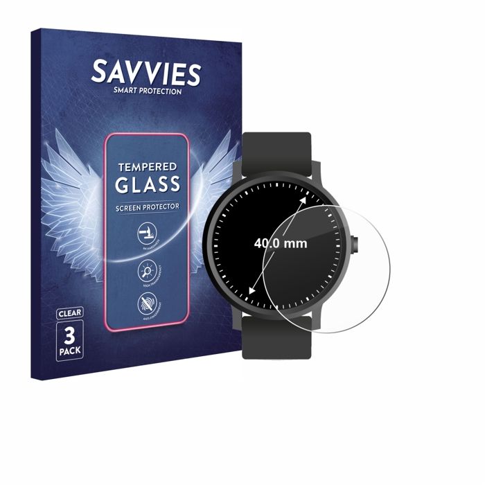 Brotect Protection Écran Verre Hybride 9H Pour Montres Circulaires ø 20 Mm (6 Pièces) - Anti-Rayures Transparent