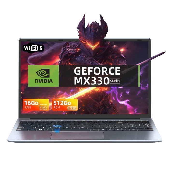 PC Portable-NVIDIA GeForce MX330 -Intel Alder Lake N95(4C/4Tjusquà 34 GHZ)-16 Go RAM 512 Go SSD- Win 11 PRO -Ordinateur Portable