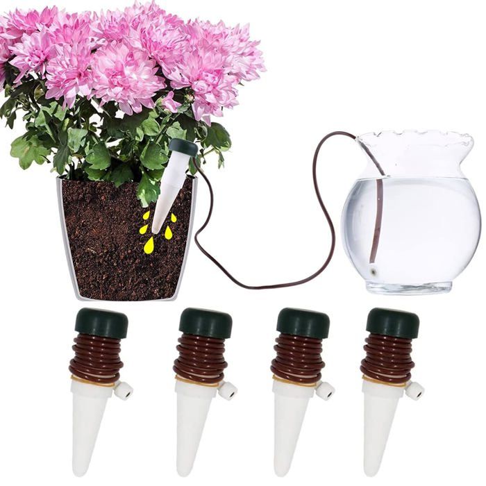 Kit De 10 Arroseurs Automatiques Goutte à Goutte - Pour Bouteilles 20-28 Mm - Débit Réglable