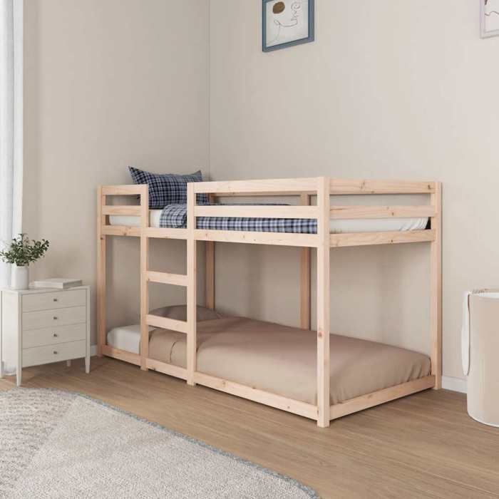 CLARENCE® Cadre de lit superposé - Lit enfant/2 places - sans matelas - 90x190 cm bois de pin massif LV129