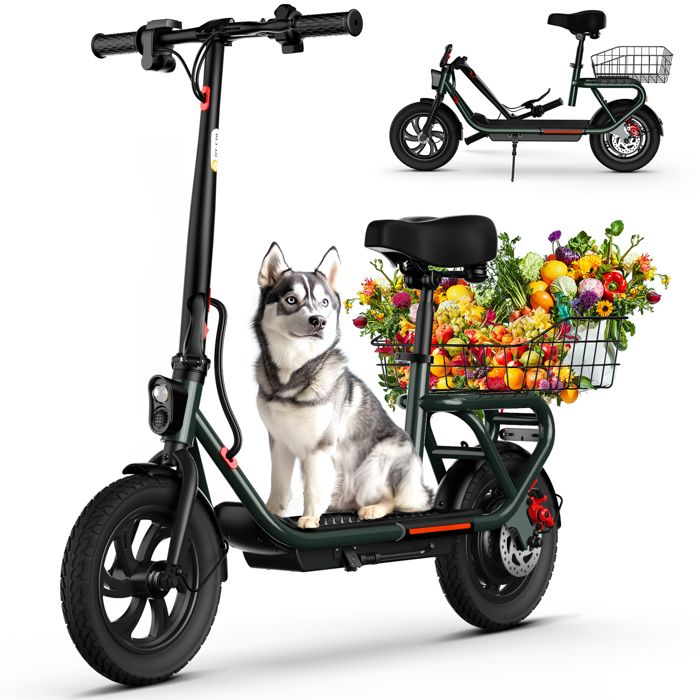 Meillrs trottinettes électriques avec sièges pour adultes 2024