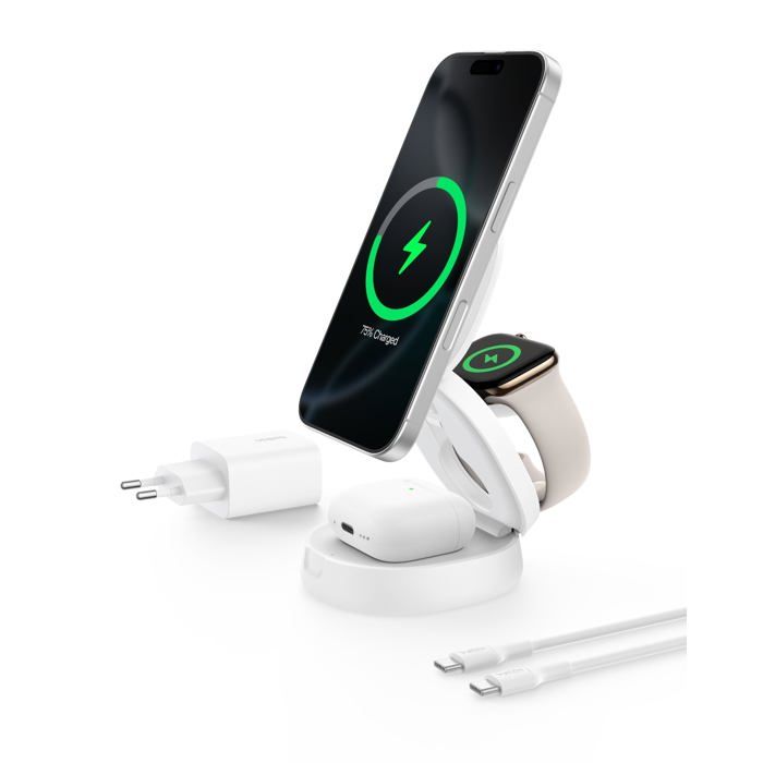 Station de Charge 3 en 1 Belkin Pliable MagSafe Qi2