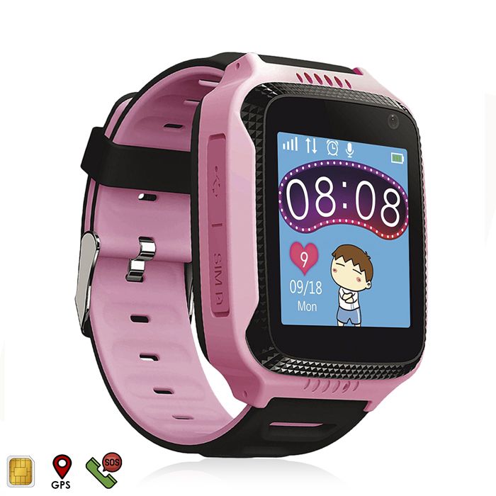 DAM Montre intelligente GPS spéciale pour enfants avec caméra fonction de suivi appels SOS et réception dappels 3x1x5 Cm. Rose DAM Montre intelligente GPS spéciale pour enfants avec caméra fonction de suivi appels SOS et réception dappels 3x1x5 Cm. Rose