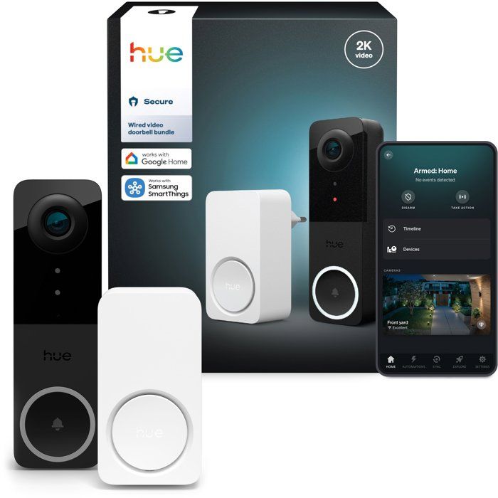 Hue Secure Wired Video Doorbell bundle EUUK - vue 4