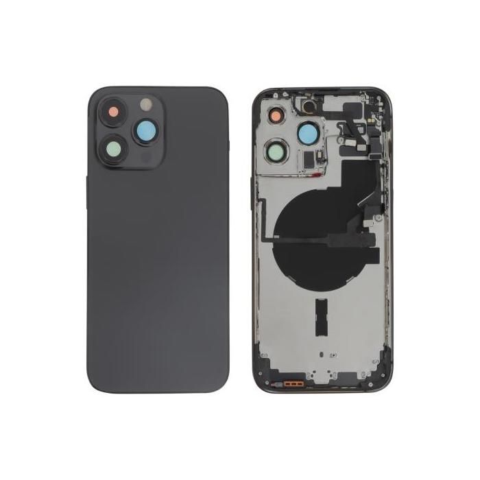Vitre Arrière Complete Noir Sidéral iPhone 14 Pro Max (Avec MagSafe) (Sans Logo)