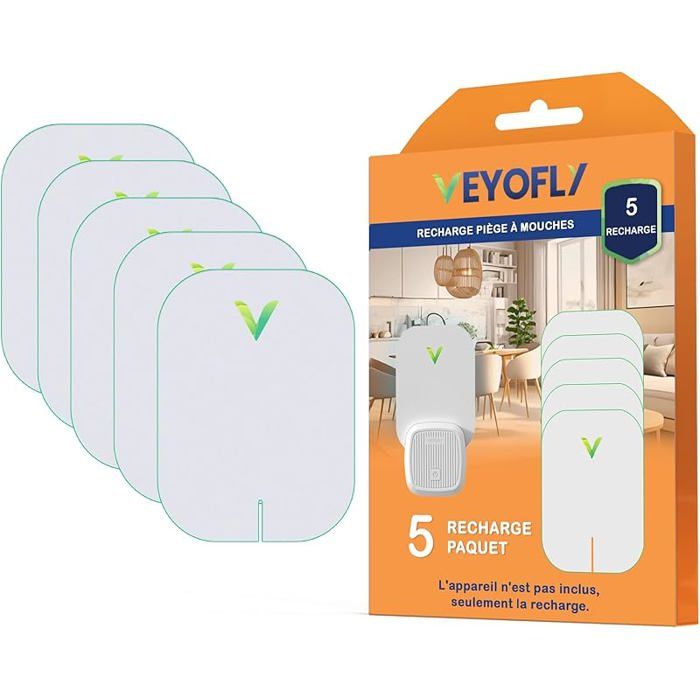Recharge piège à Insectes Volants Rechargepour Attrape-Insectes à Brancher piège à Mouches intérieur 5 Recharges