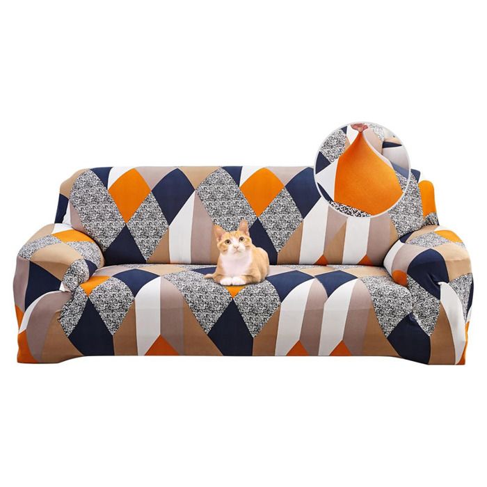 Housse de Canapé Extensible 3 Place Couverture Canapé avec Accoudoirs Moderne Couvre Elastique Universelle Revêtement de Canapé