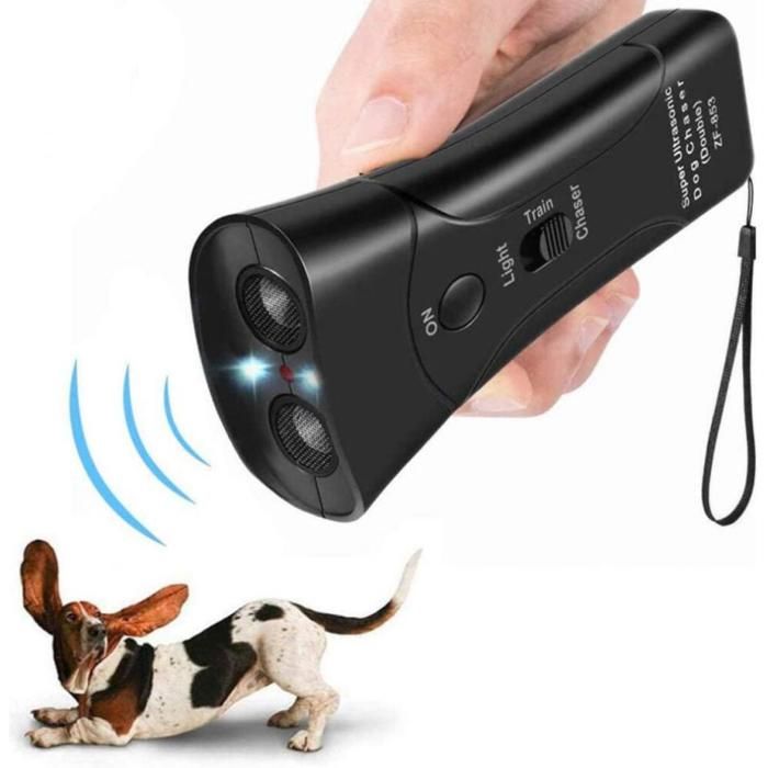 Dispositif anti-aboiements - Bark Begone - Répulsif à ultrasons pour chiens et outil 3 en 1 pour contrôler les aboiements