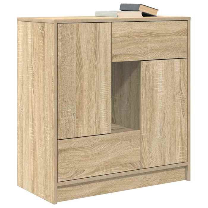 Brun Commode Salon CHIC Buffet bas/Cabinet 1 PC avec tiroirs et portes chêne sonoma 70 5x34x74 5 cm N15371