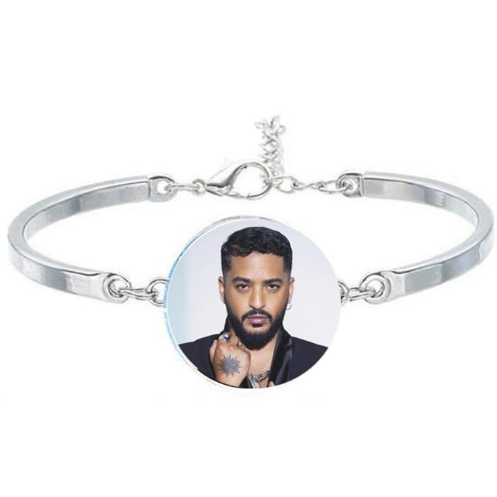 BRACELET CABOCON VERRE ACIER SLIMANE
