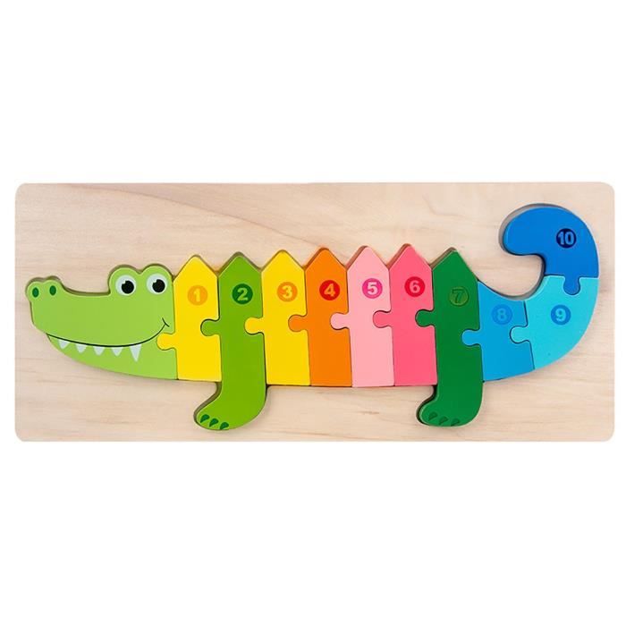 Puzzle Bois Éducatif Tout-Petit – Jeu D'Habillage & Étendoir à Linge – Apprentissage Vêtements, Formes & Couleurs – Dès 3 Ans