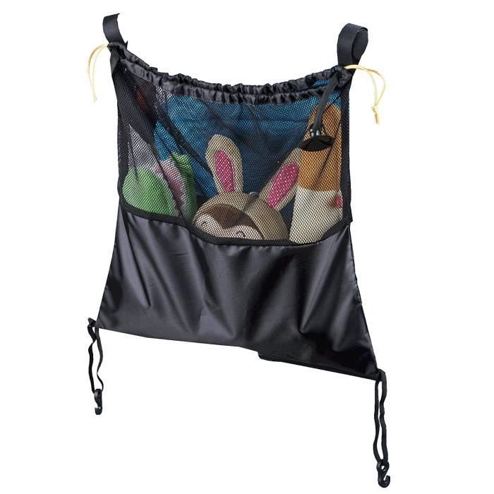 Mesh Sac Accroch/é 30 x 30cm pour Poussette Landau Noir
