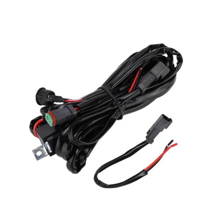 Câblage Moto Voiture Kit Câblage Moto 12V-40A Gebildet - Faisceau Pour Barres LED Et Feux Additionnels - Installation Facile Plug & Play Relais Moto 40A