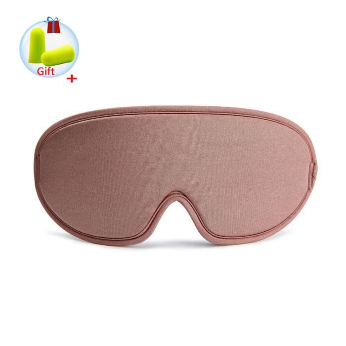 Masque De Nuit En Soie Naturelle Rose - Bandeau De Sommeil Réglable Uxcell