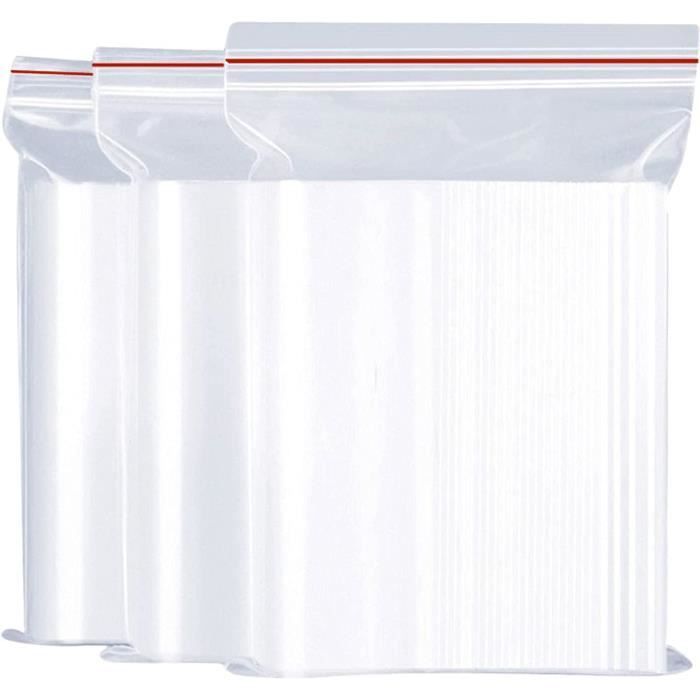 LOT DE 100 Sachets à Fermeture Zip Refermable Transparent - Pour Produit Alim EUR 16,86 - FR