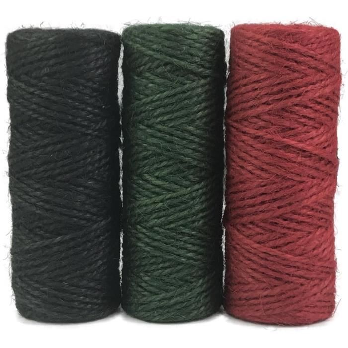 Ficelle De Jute Naturelle 100 Mètres X 3 Mm - Solide, Pour Emballage Cadeau, Décoration Mariage, Noël, Loisirs Créatifs (orange) - 11